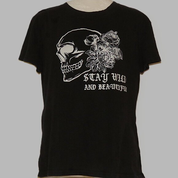 Shein Women's Stay Wild and Beautiful Short Sleeve T-Shirt Size XL (C229) - Picture 2 of 5